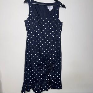 Vintage 90s Rickie Freeman For Teri Jon Polka Dot Shift Dress Women 8